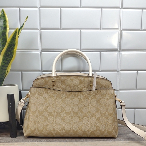 Coach Tan and Cream Satchel - Picture 2 of 14